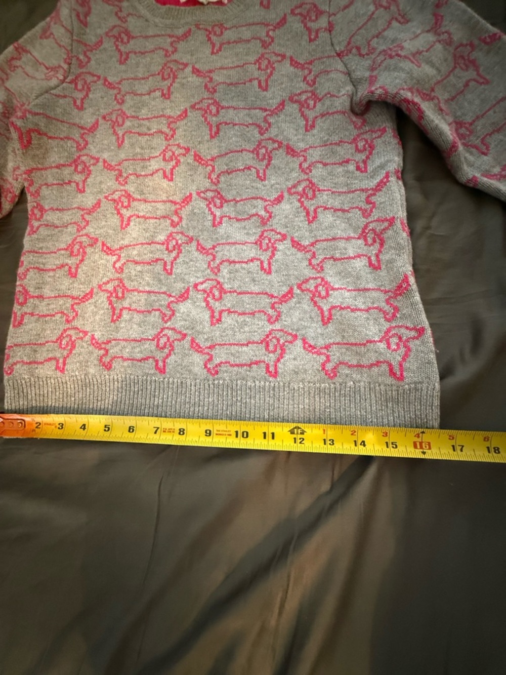 Boden Heather Dachshund Jacquard Wool Blend Jumper pink - Picture 11 of 13